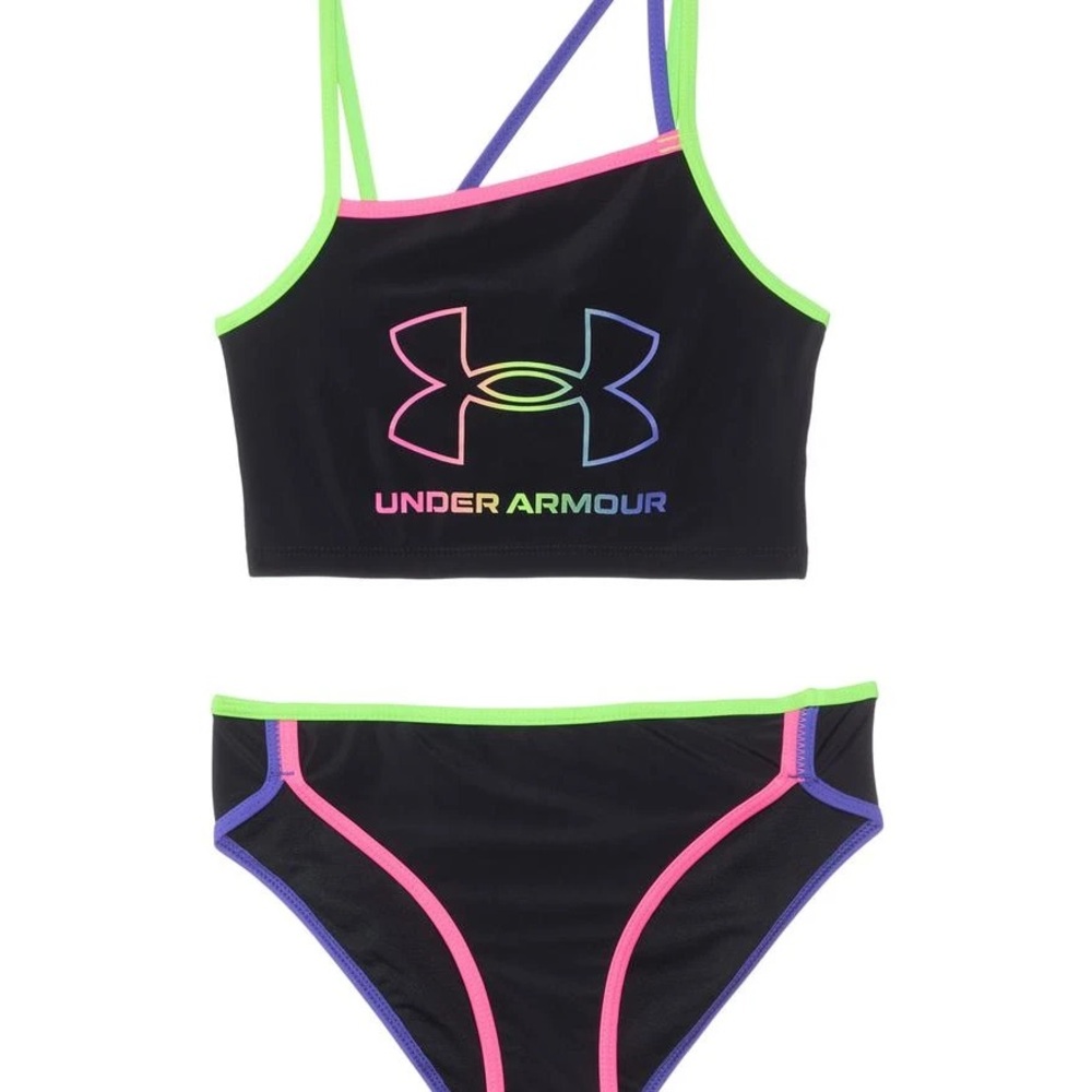 Under Armour Girls Angled Midkini (Big Kid) Size 16